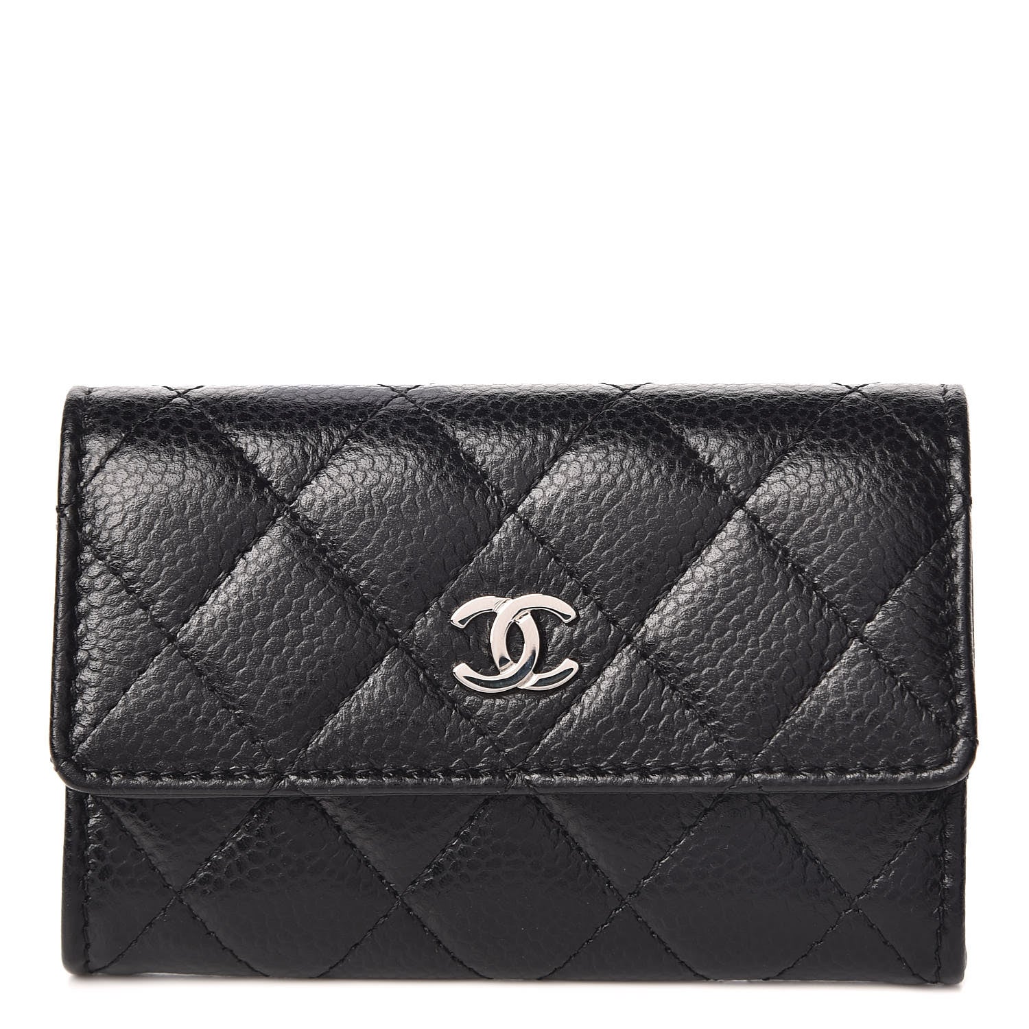 Chanel Caviar Quilted Flap Card Holder Black 1 of 9