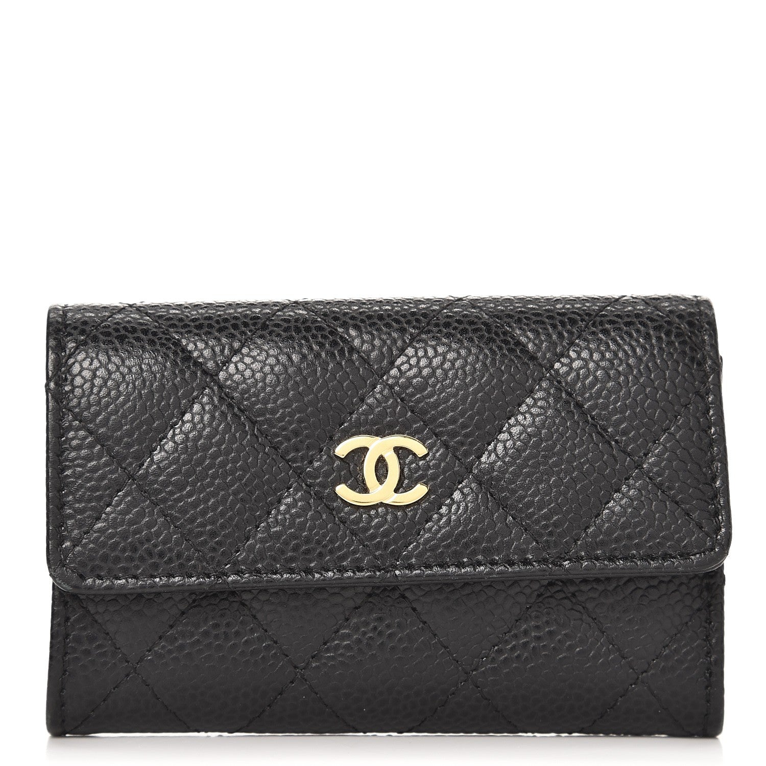 Chanel Caviar Quilted Flap Card Holder Black 1 of 9