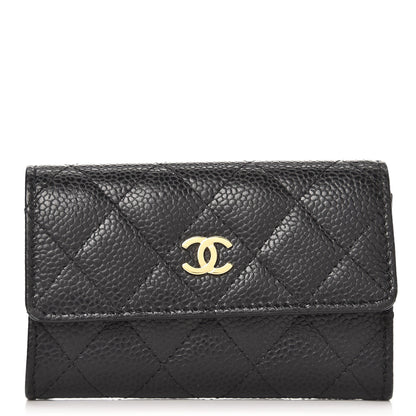 Chanel Caviar Quilted Flap Card Holder Black 1 of 9