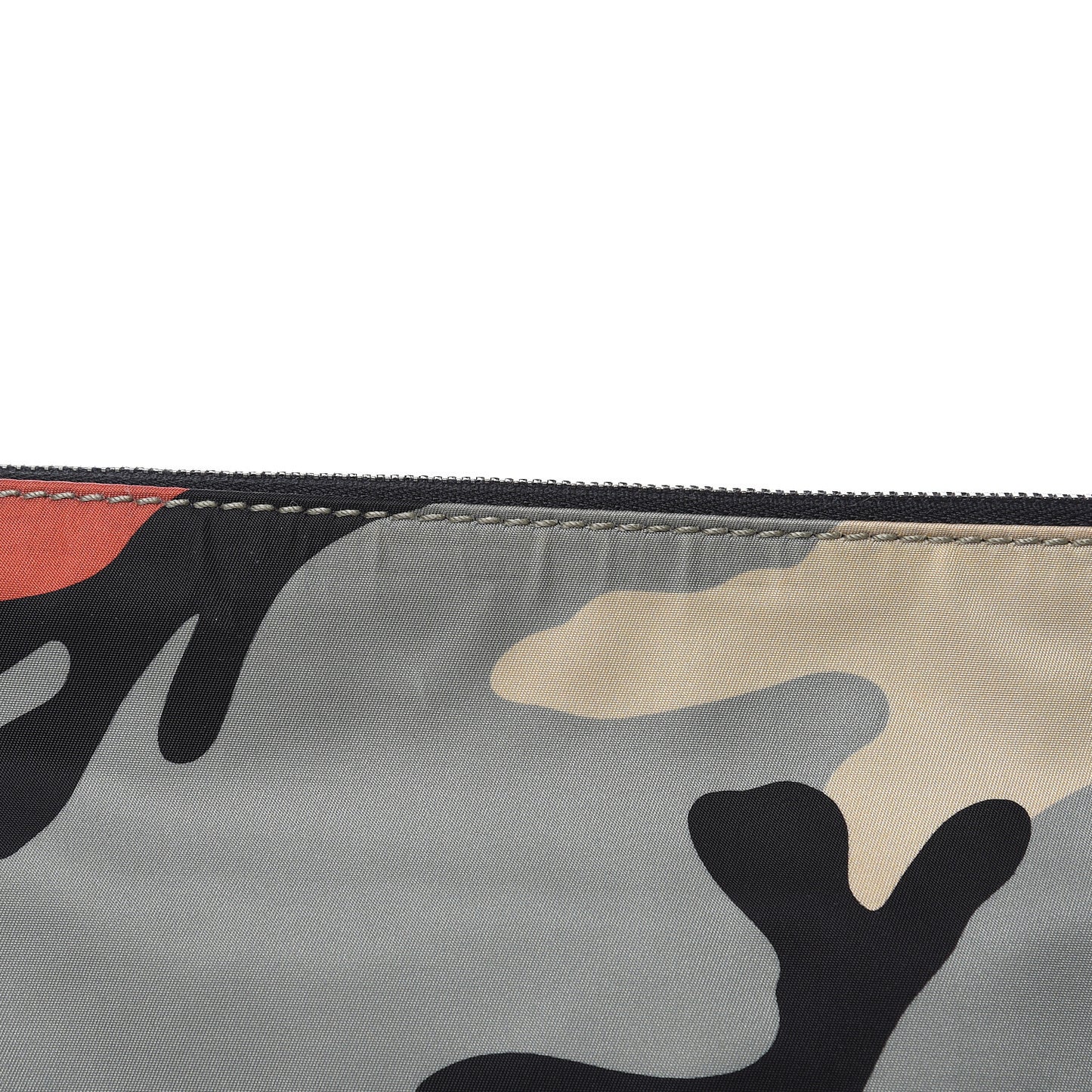 Nylon Camouflage Rockstud Zip Pouch Multicolor