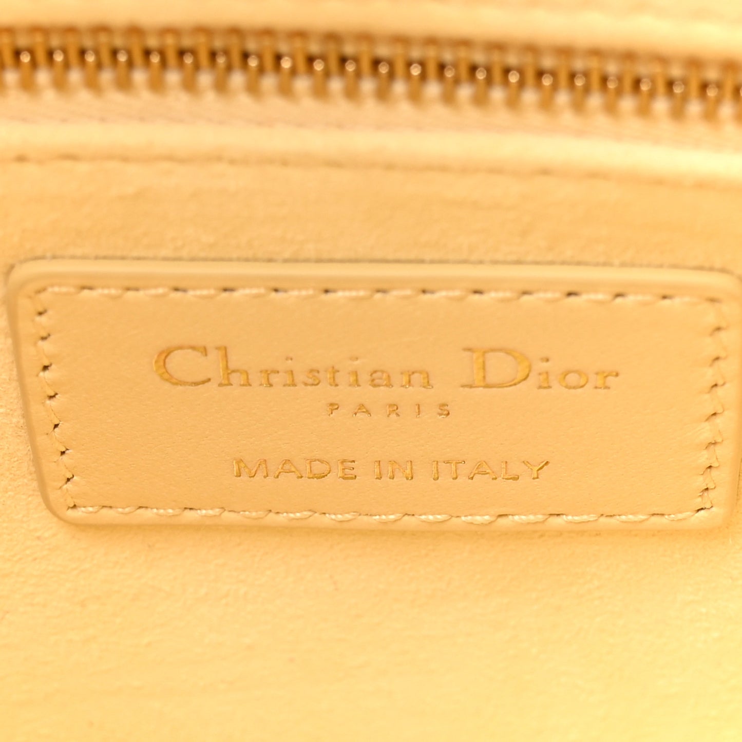 Lambskin Cannage Small Lucky Badges My Lady Dior Light Yellow
