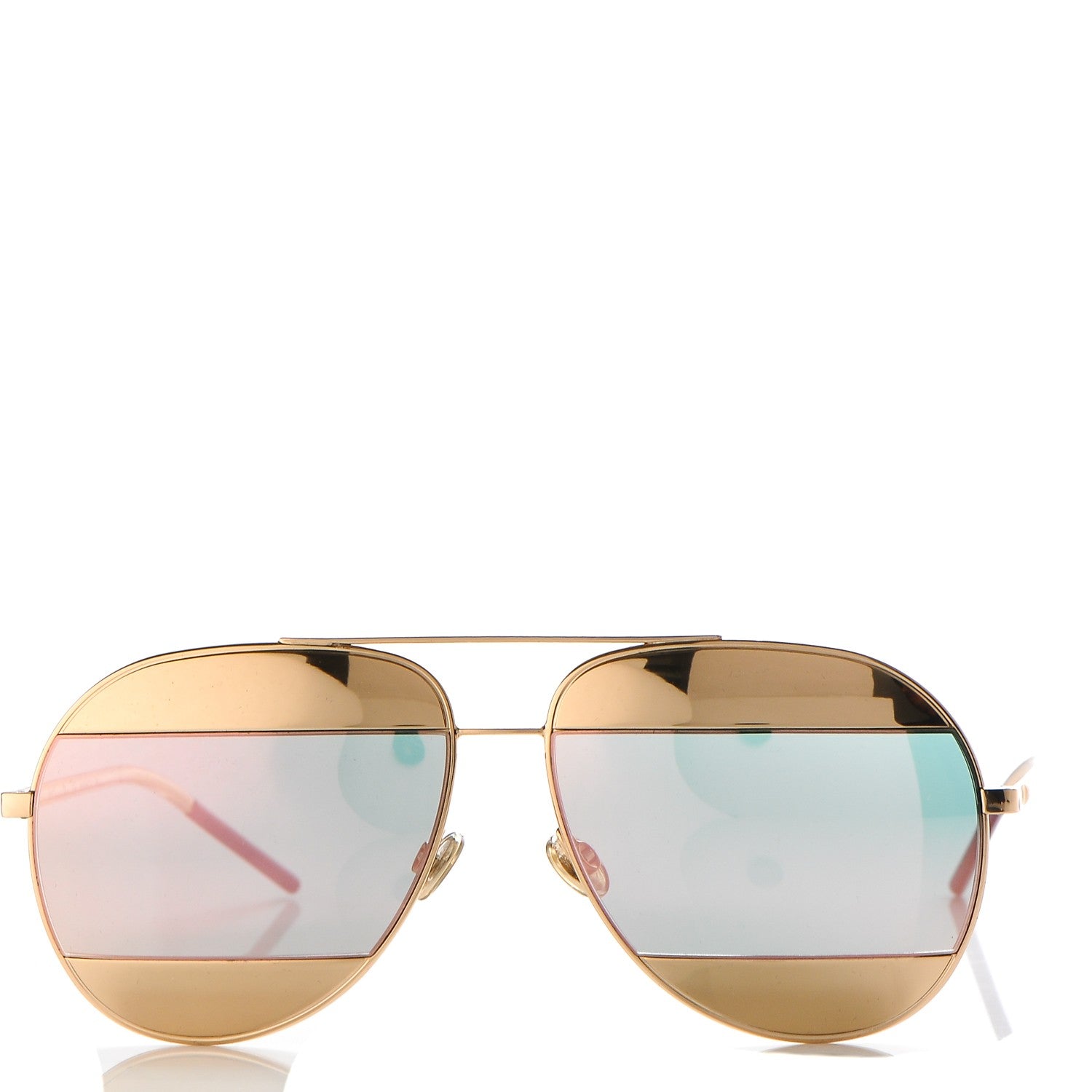 Christian Dior Split 1 Aviator Sunglasses Rose Gold 2 of 5