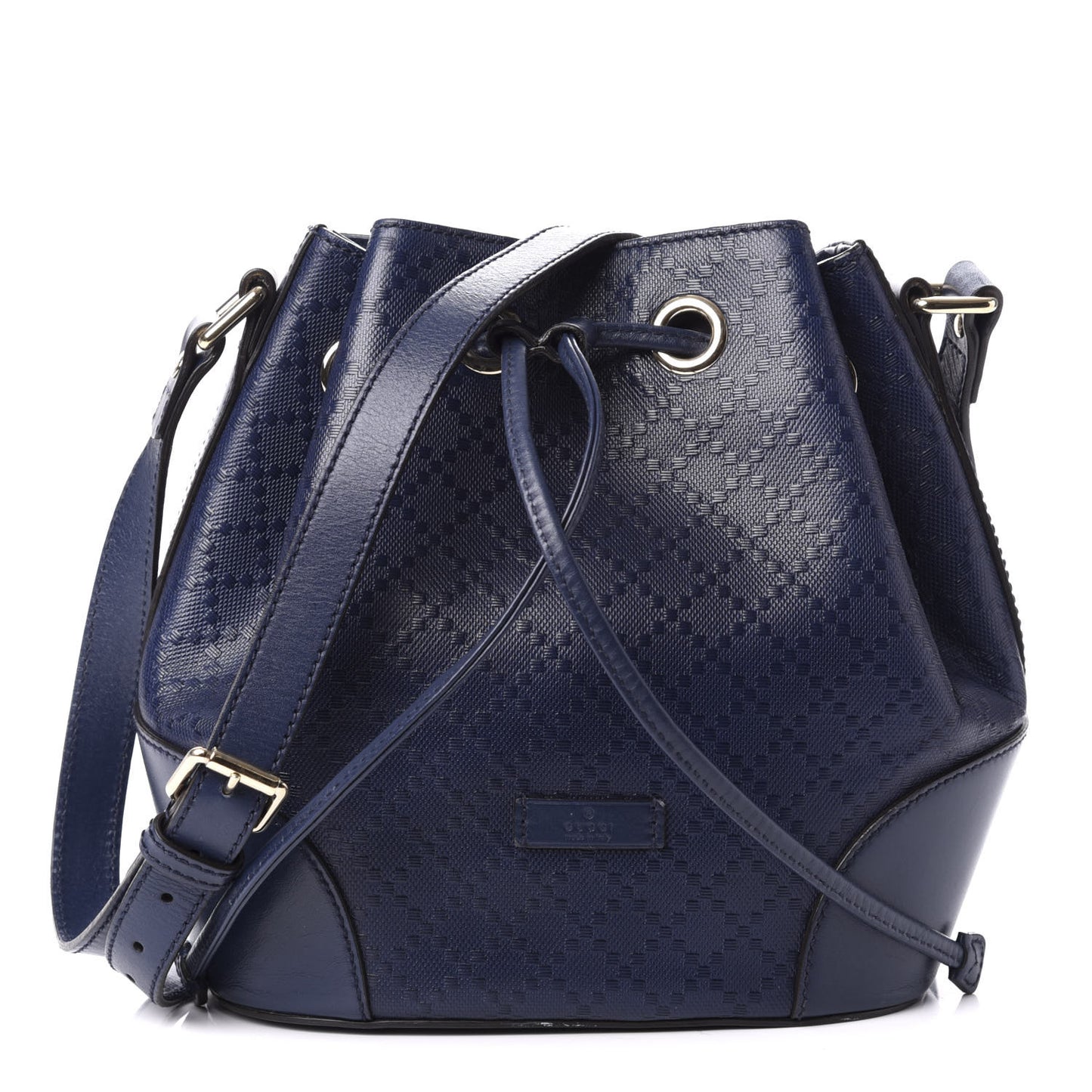 Hilary Lux Bright Diamante Small Bucket Bag Classic Marine