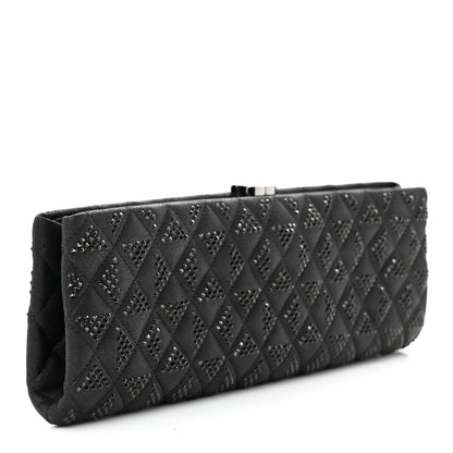 Chanel Iridescent Lambskin Crystal Quilted Clutch Black 3 of 10
