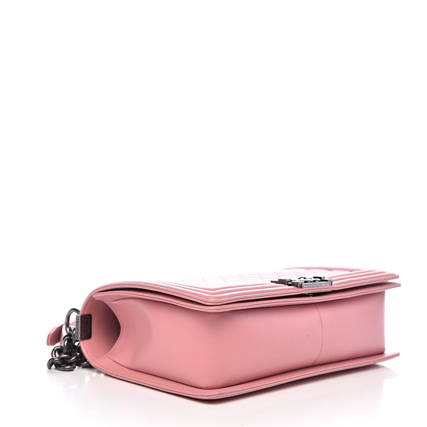 Lambskin Quilted New Medium Boy Flap Pink