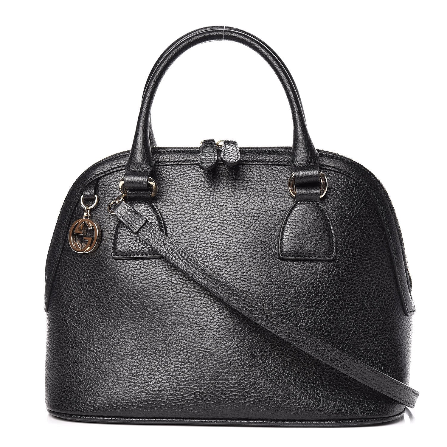 Gucci Dollar Calfskin Medium Dome Bag Black 1 of 14