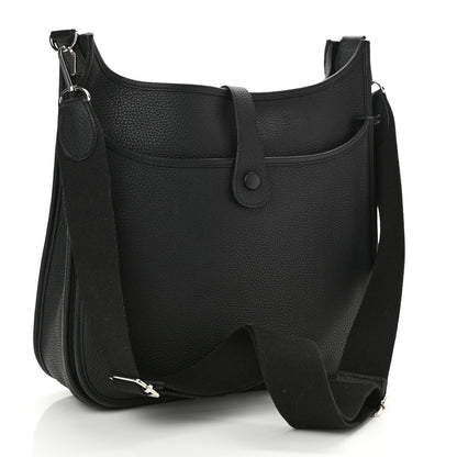 Hermes Taurillon Clemence Evelyne III GM Black 3 of 10