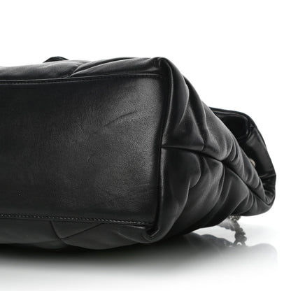 Saint Laurent Lambskin Quilted Small Loulou Puffer Monogram Chain Satchel Black 11 of 12