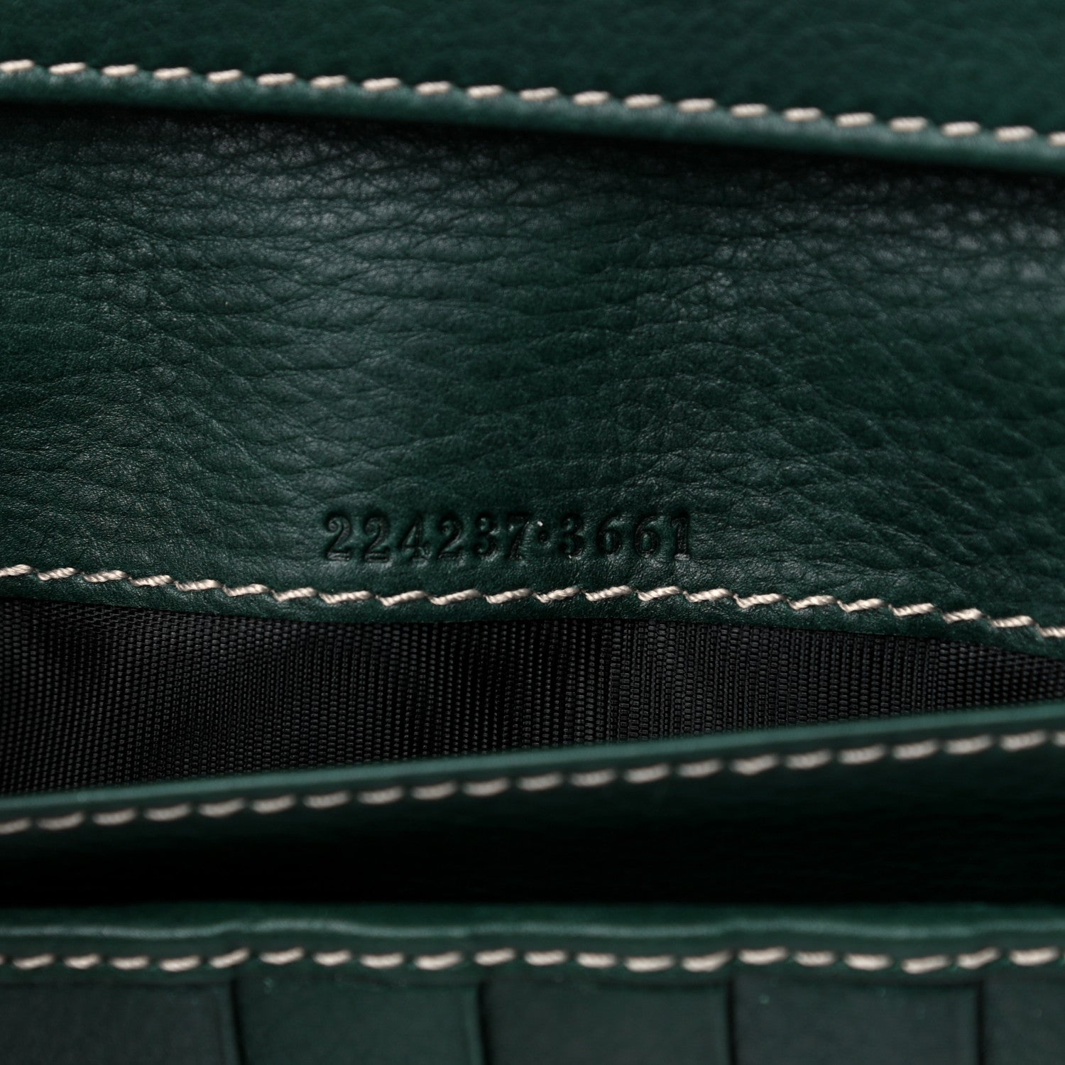 Gucci Calfskin Crest Continental Flap Wallet Green 8 of 14