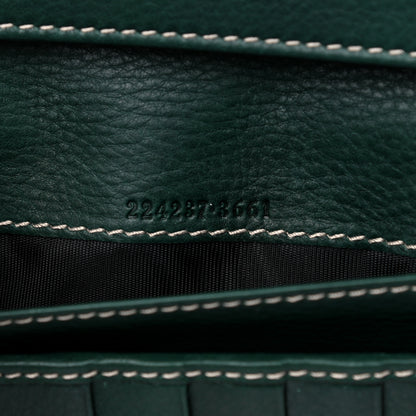 Gucci Calfskin Crest Continental Flap Wallet Green 8 of 14