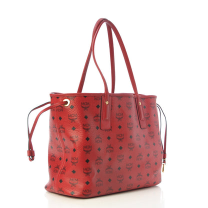 MCM Visetos Medium Liz Reversible Shopper Tote Ruby Red 5 of 13