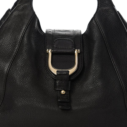 Gucci Pebbled Calfskin Medium Greenwich Shoulder Bag Black 10 of 10
