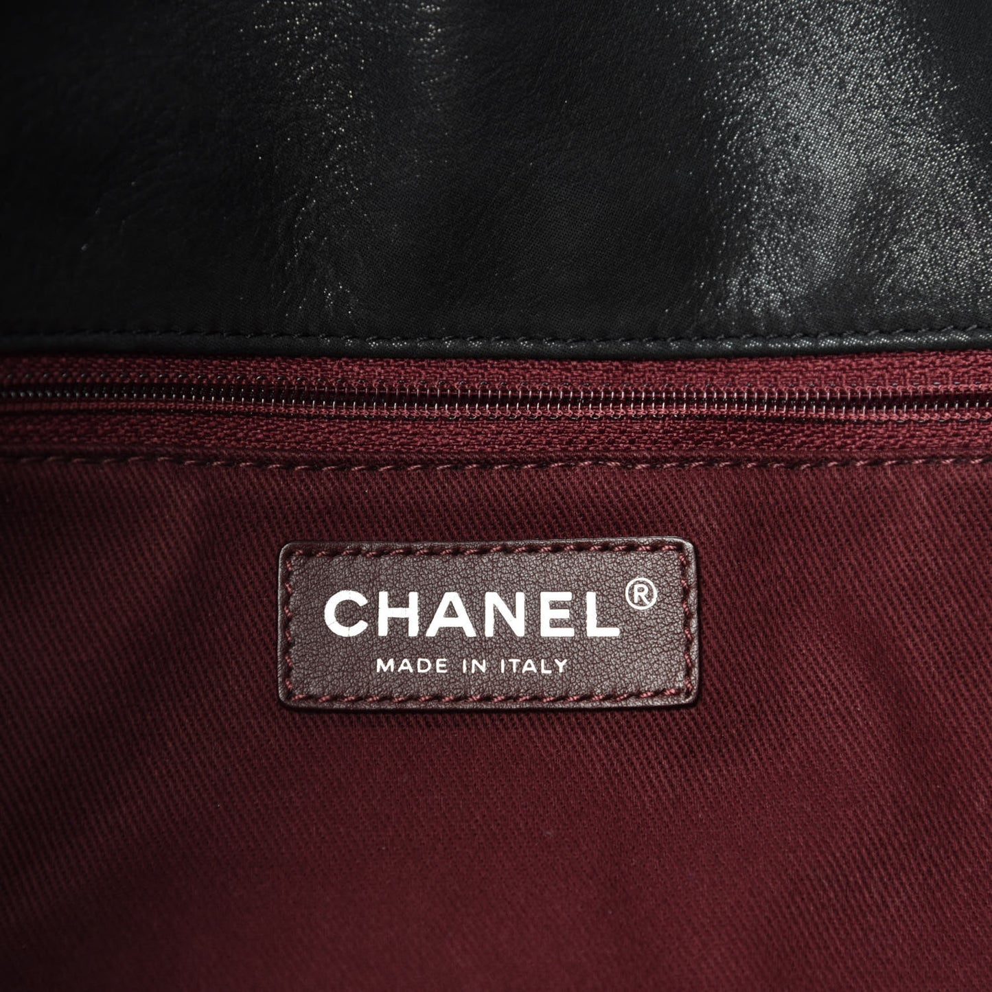 Iridescent Calfskin Jumbo In The Mix Flap Black