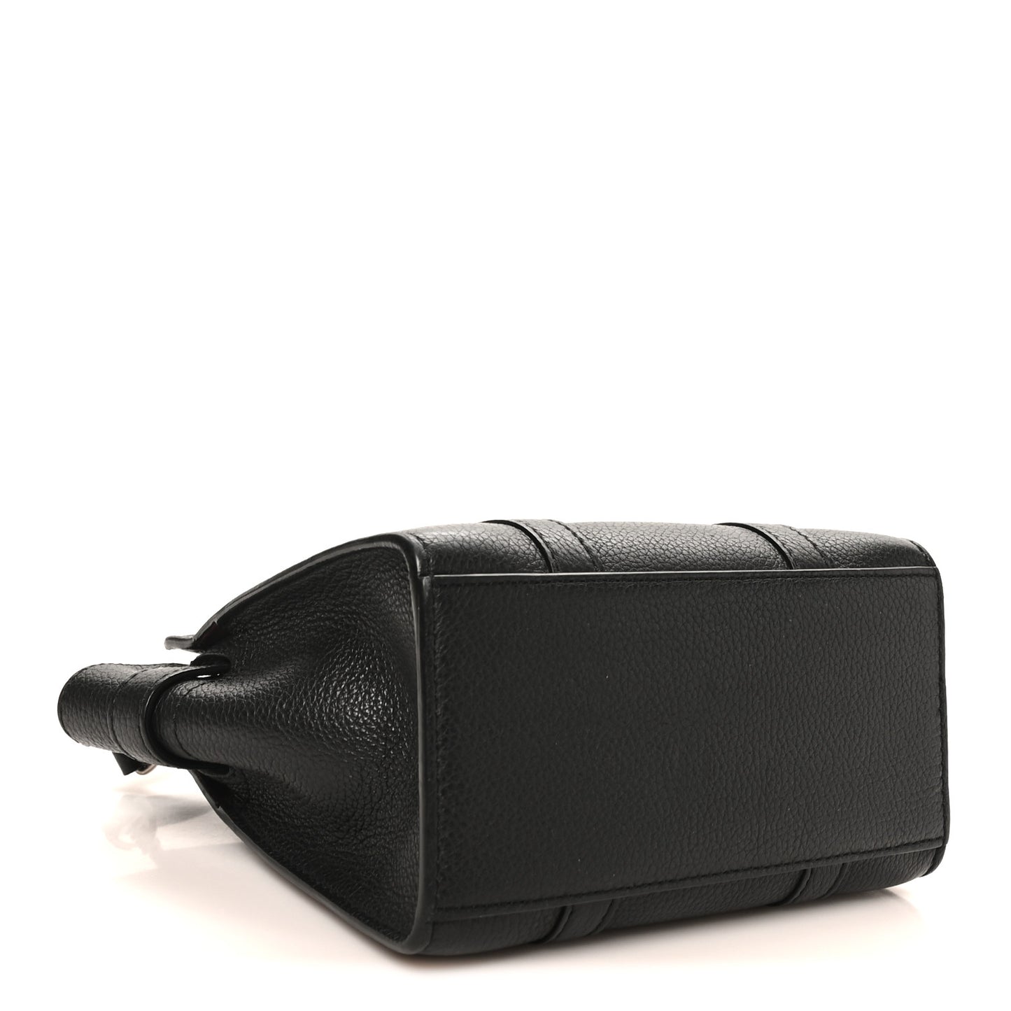 Small Classic Grain Micro Bayswater Zip Tote Black