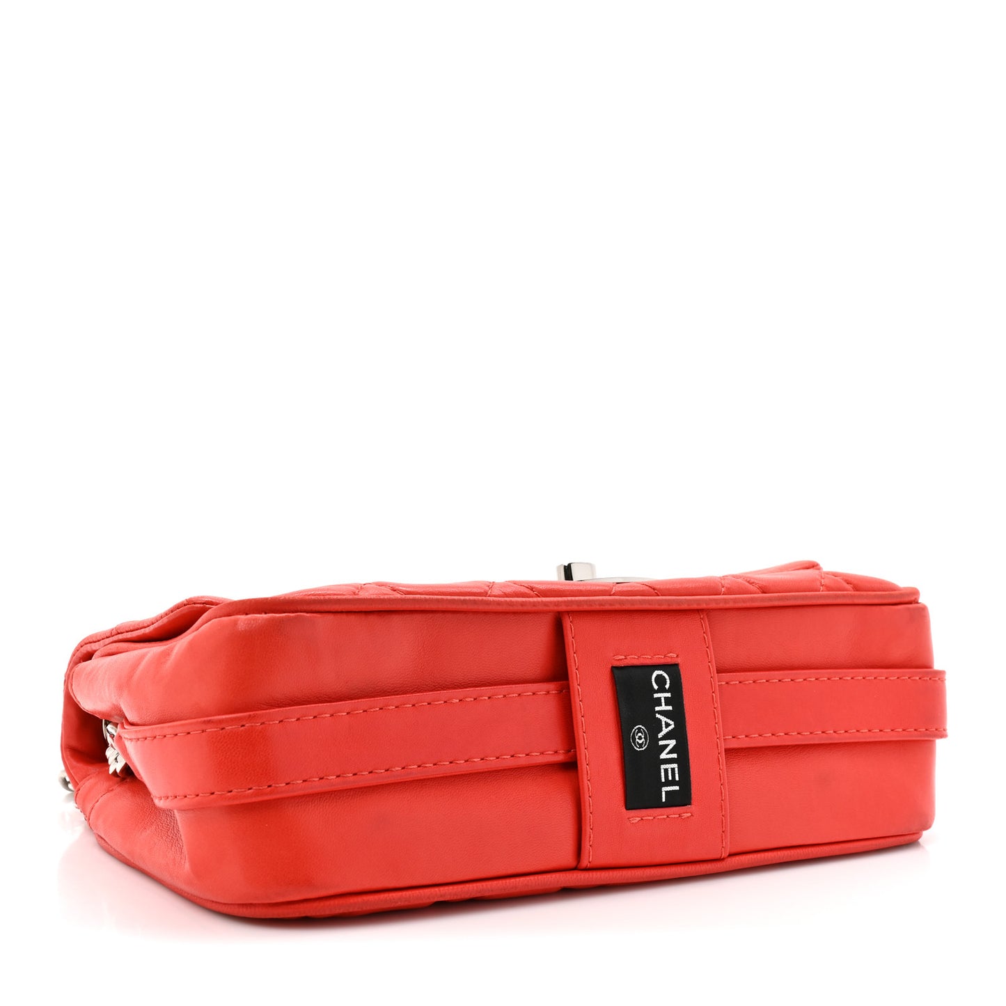Lambskin Quilted Medium Icons Secret Label Flap Coral