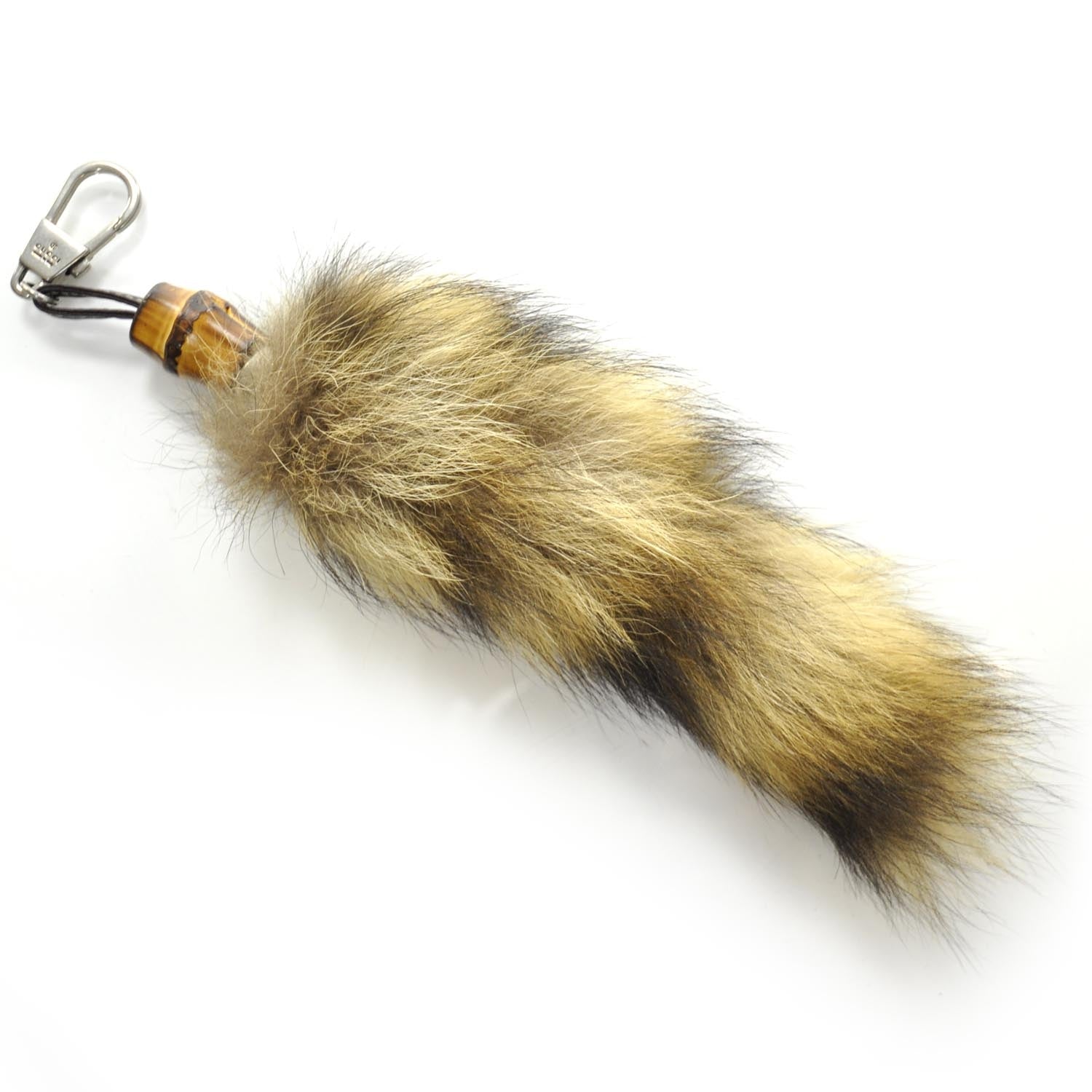 Gucci Fox Fur and Bamboo Bag Charm Keychain 1 of 3