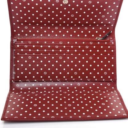 Gucci Calfskin GG Continental Wallet Red 5 of 10