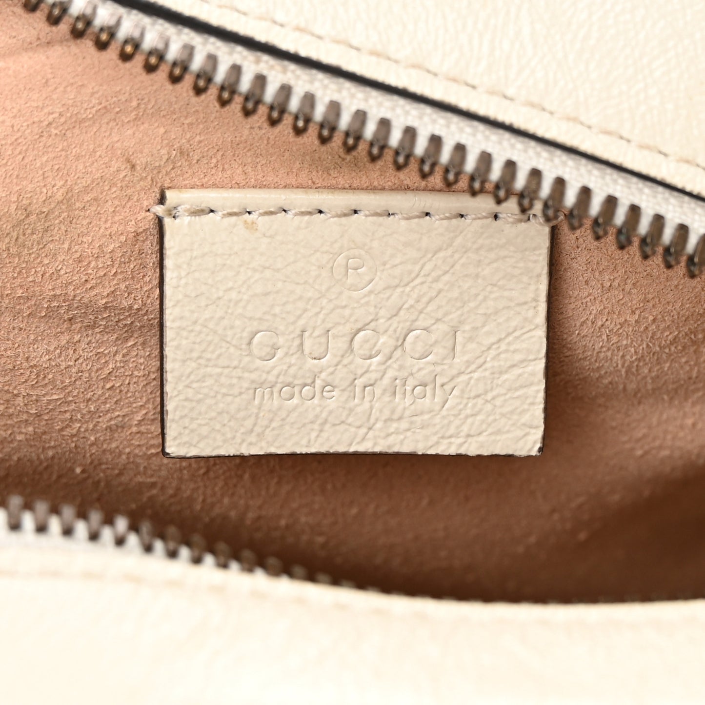 Calfskin Matelasse Mini GG Marmont Round Shoulder Bag White
