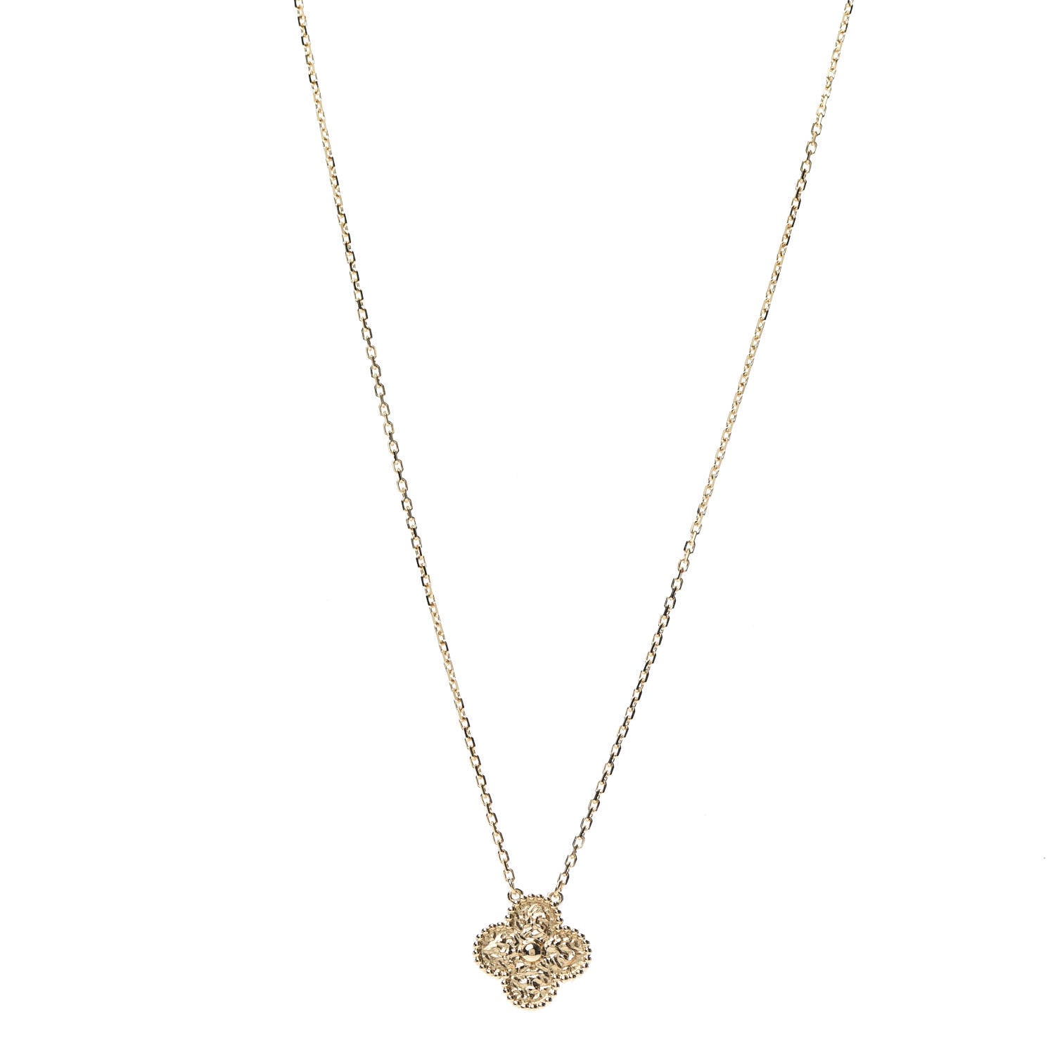 Van Cleef & Arpels 18K Yellow Gold Vintage Alhambra Pendant Necklace 1 of 7