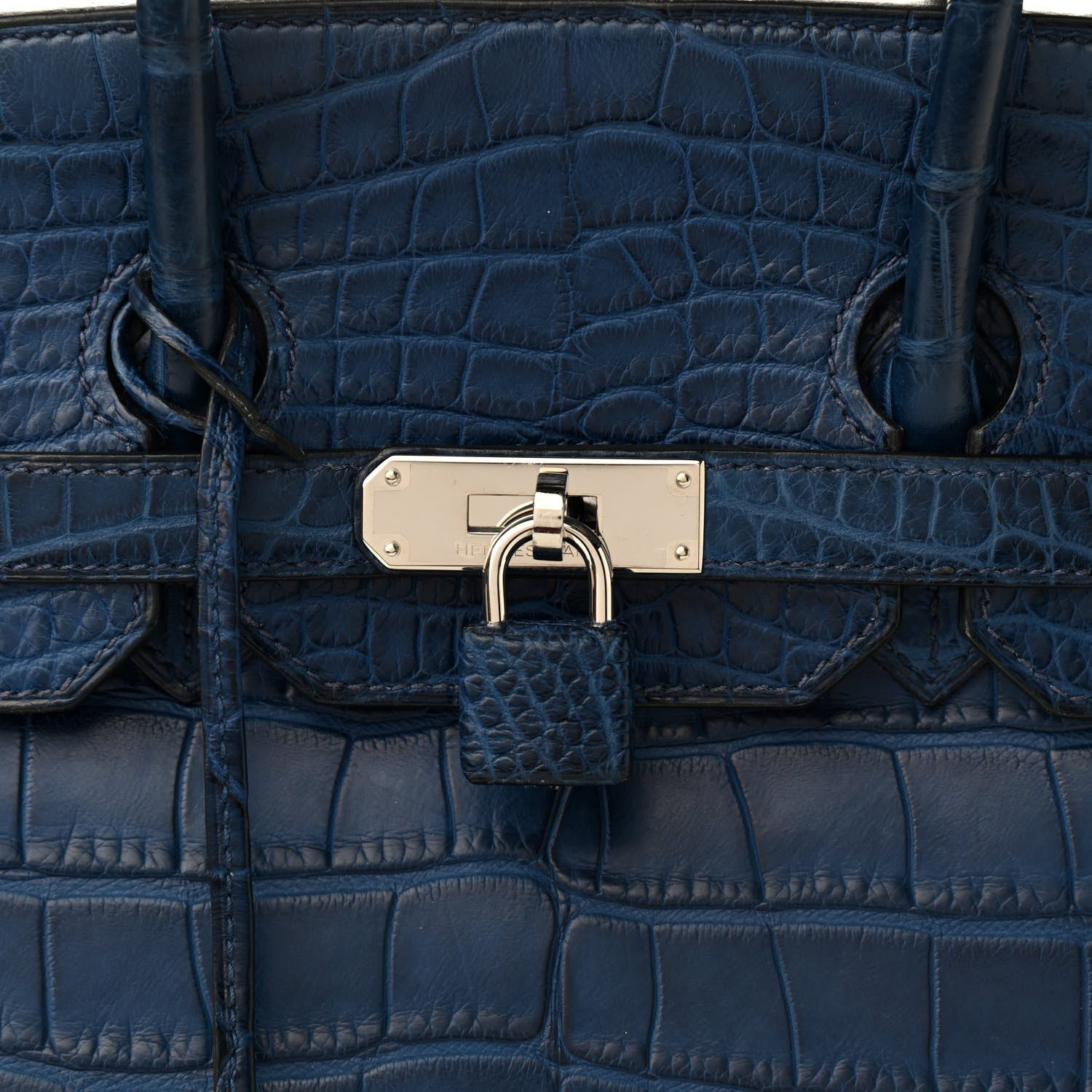 Hermes Matte Alligator Birkin 35 Bleu De Malte 7 of 11