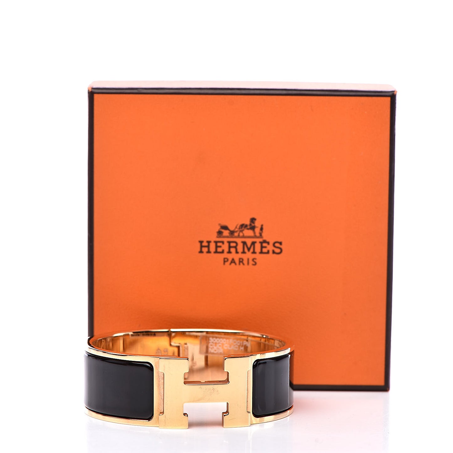 Enamel Wide Clic Clac H Bracelet PM Black