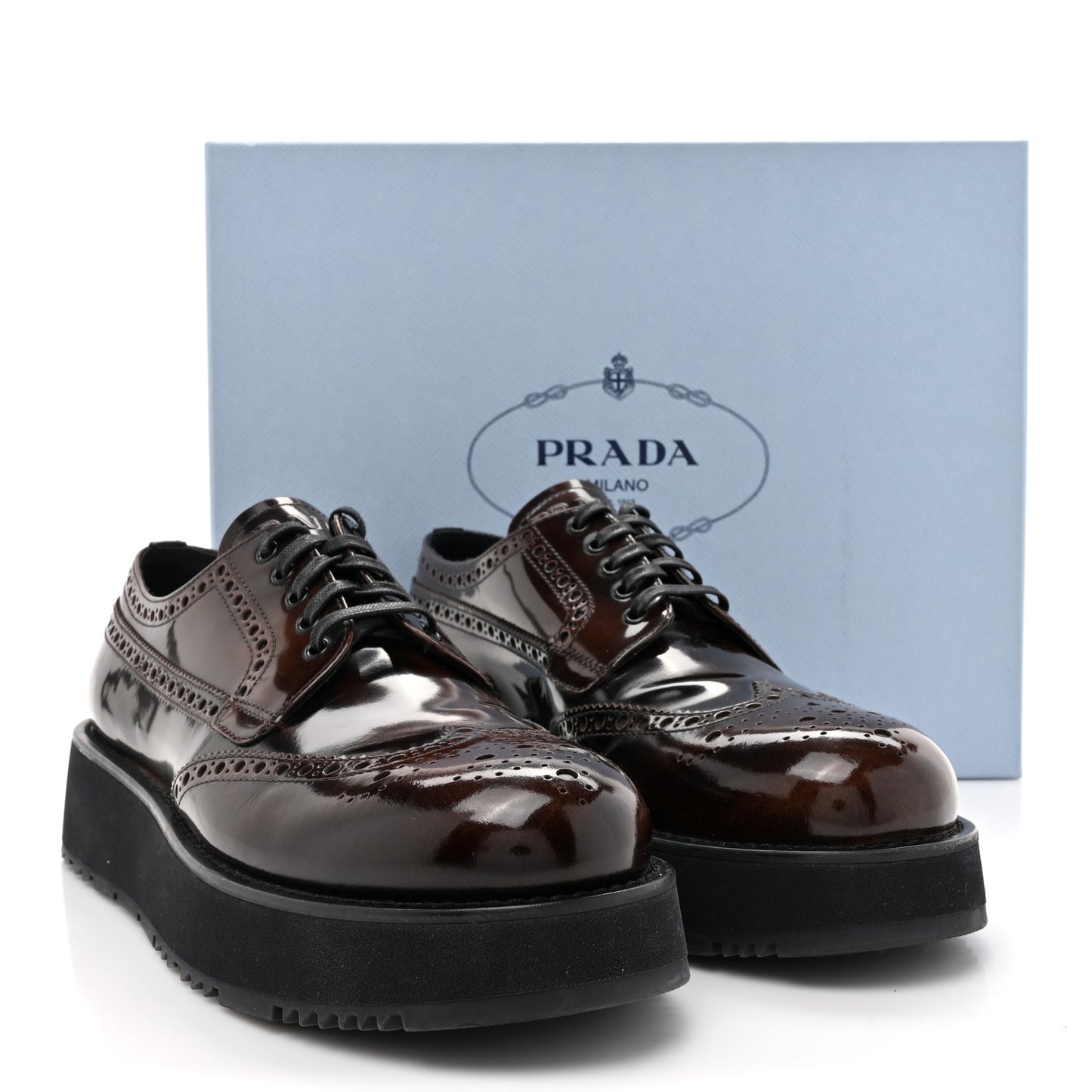 Spazzolato Fume Brogue Derby Loafers 40.5 Bruciato