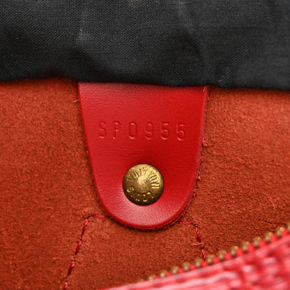 Louis Vuitton Epi Speedy 25 Castillan Red 7 of 12