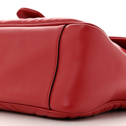 Gucci Calfskin Matelasse Small GG Marmont Top Handle Shoulder Bag Hibiscus Red 10 of 10