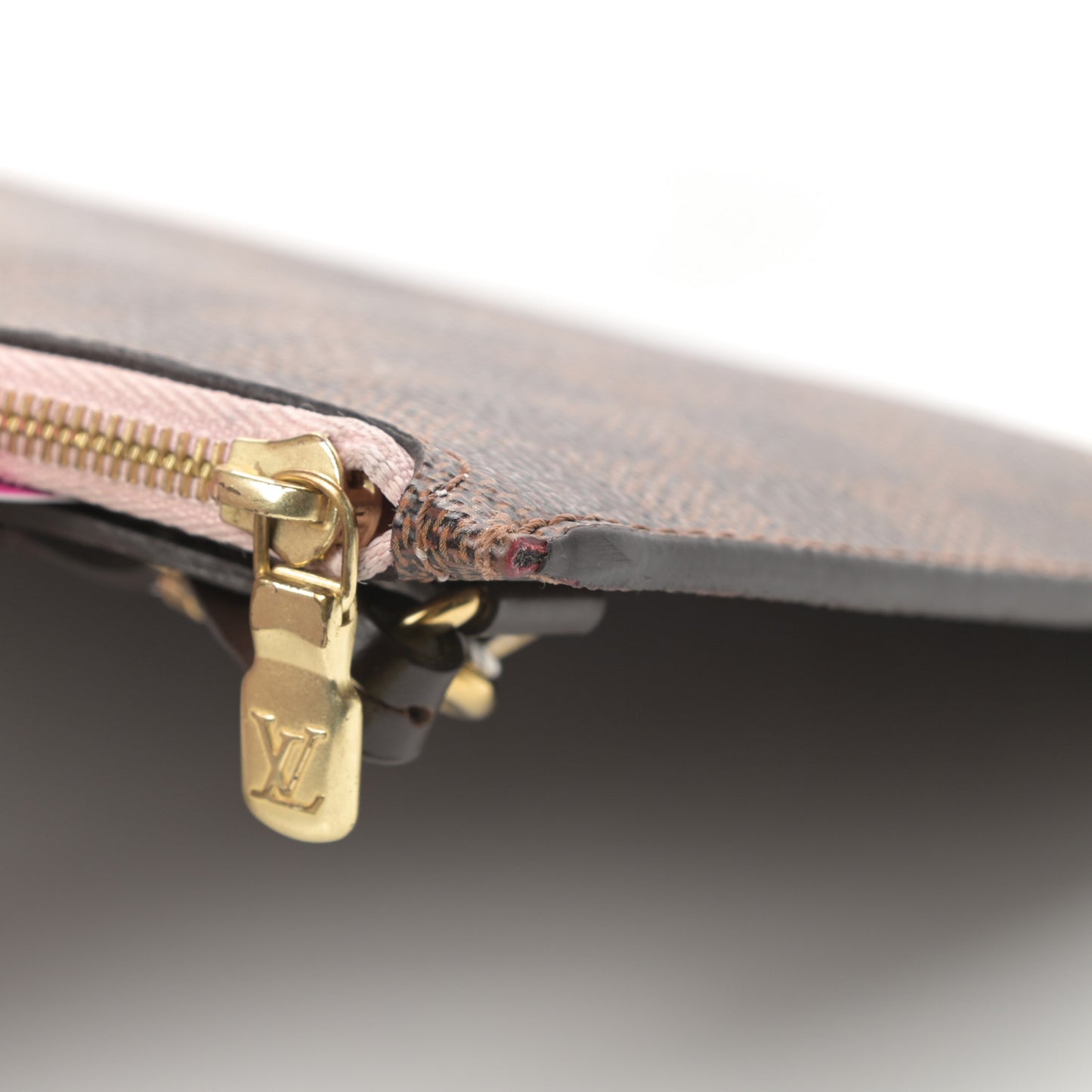 Damier Ebene Neverfull MM GM Pochette Rose Ballerine