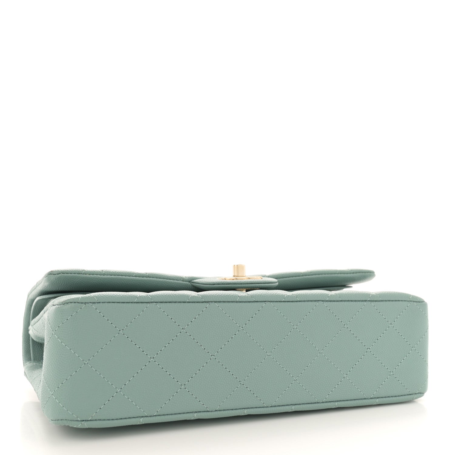 Chanel Caviar Quilted Medium Double Flap Light Blue 4 of 10