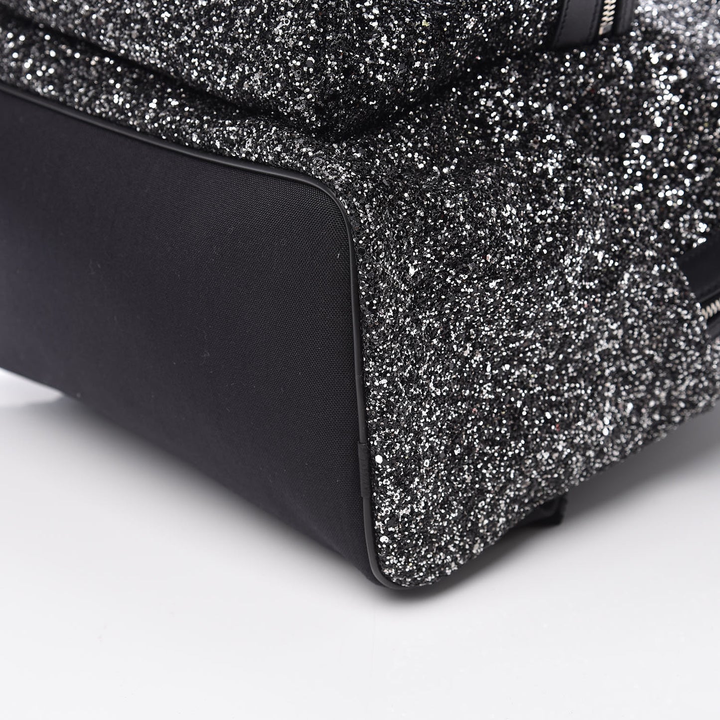 Glitter Canvas City Backpack Black