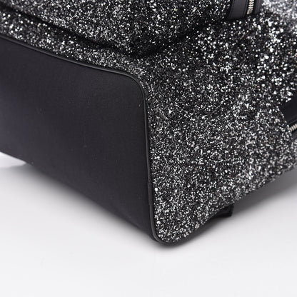 Saint Laurent Glitter Canvas City Backpack Black 6 of 10