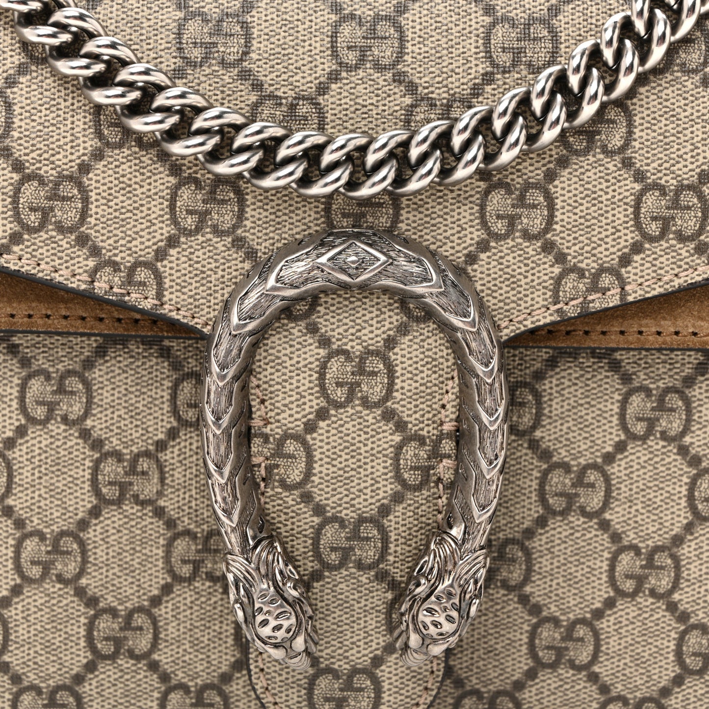 GG Supreme Monogram Small Dionysus Shoulder Bag Taupe