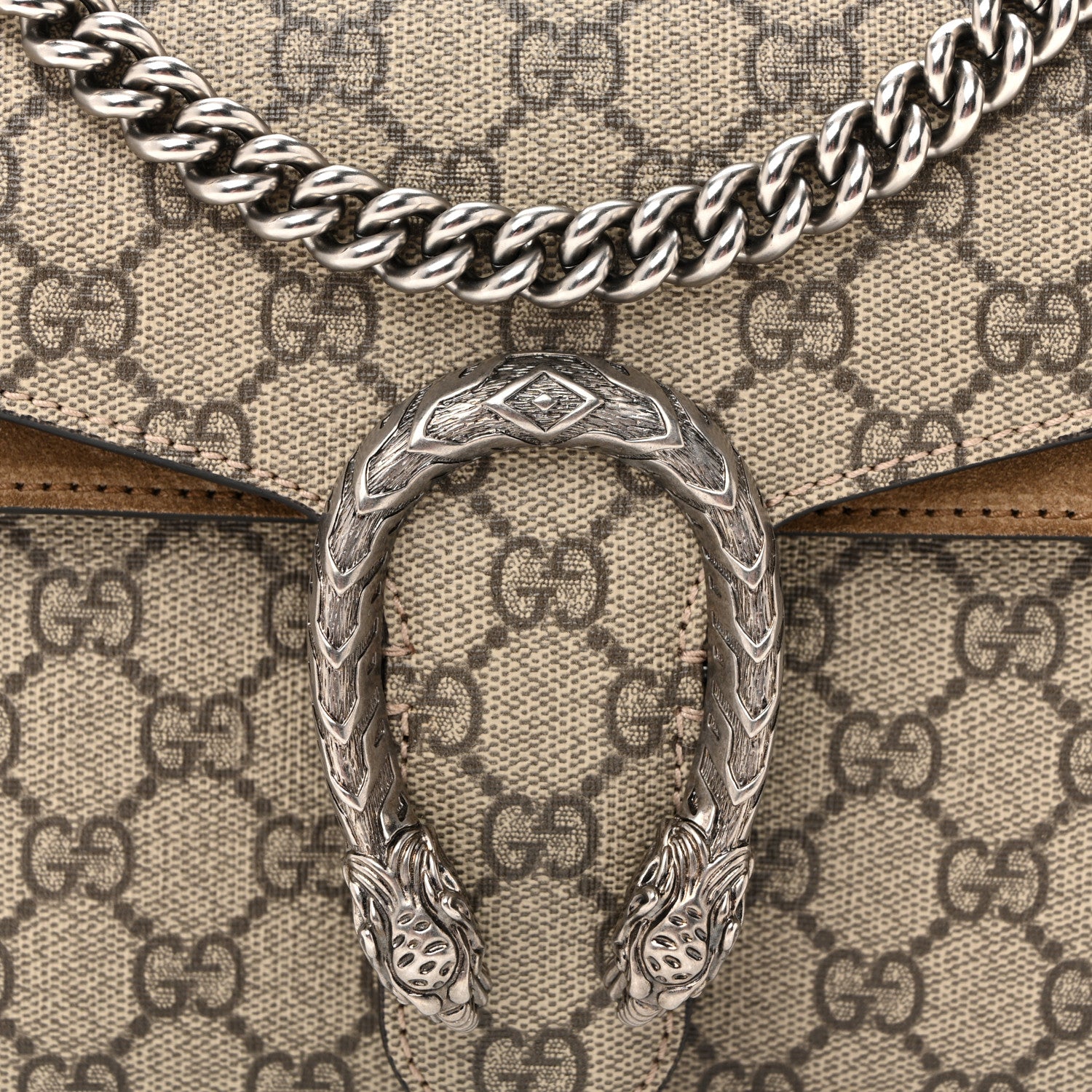 Gucci GG Supreme Monogram Small Dionysus Shoulder Bag Taupe 8 of 13
