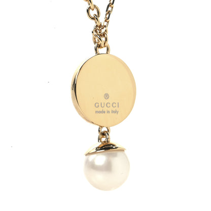 Gucci Metal Enamel Blondie Pendant Necklace Gold Black 5 of 6