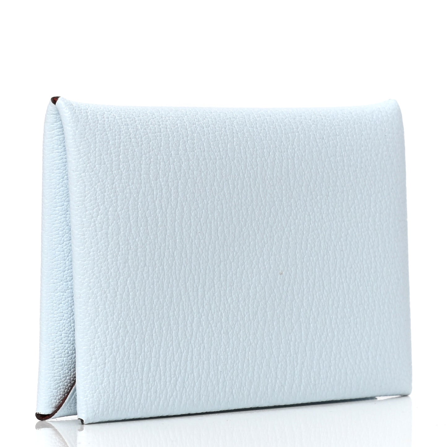 Chevre Mysore Verso Calvi Card Case Bleu Brume Brique