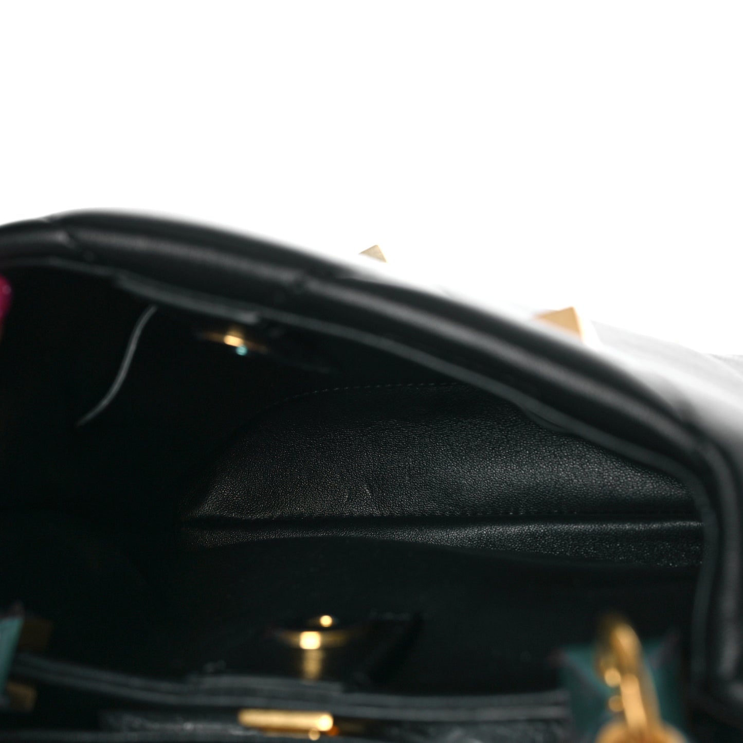 Nappa Small Roman Stud The Handle Bag Black