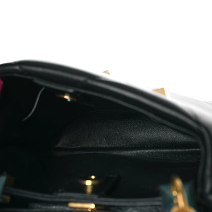 Valentino Garavani Nappa Small Roman Stud The Handle Bag Black 5 of 8