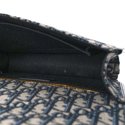 Christian Dior Oblique 30 Montaigne Flap Bag Blue 5 of 8