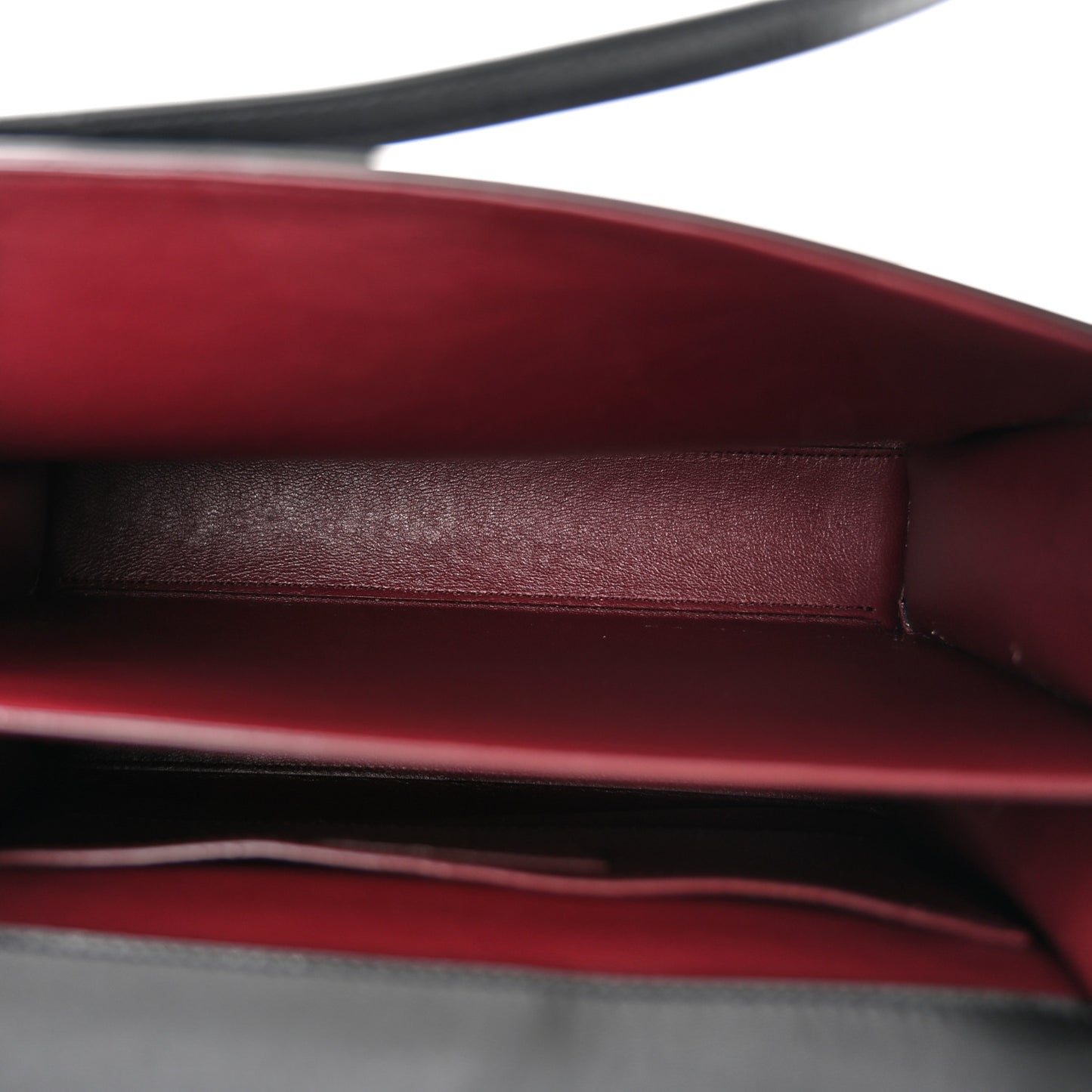SAINT LAURENT Smooth Calfskin Medium Classic Monogram Cassandra Top Handle Black Rouge Legion