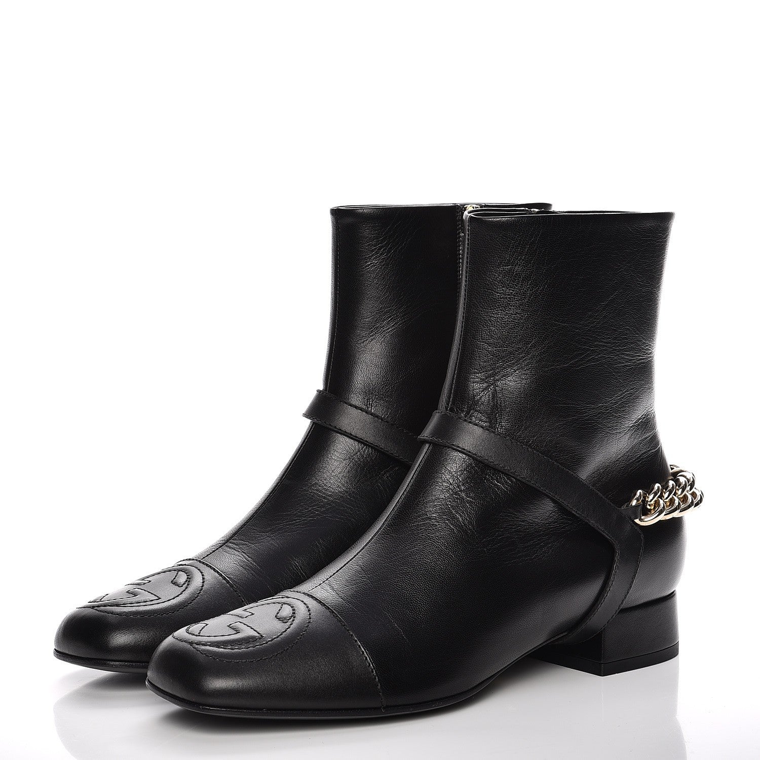 Gucci Calfskin Soho Boot 38.5 Nero Black 3 of 9
