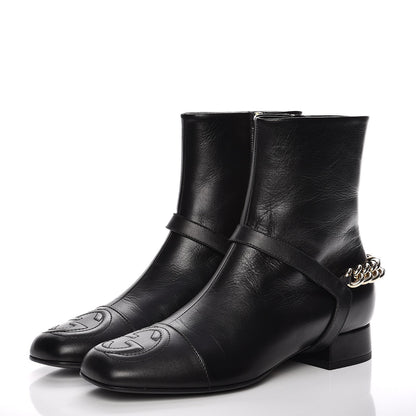 Gucci Calfskin Soho Boot 38.5 Nero Black 3 of 9