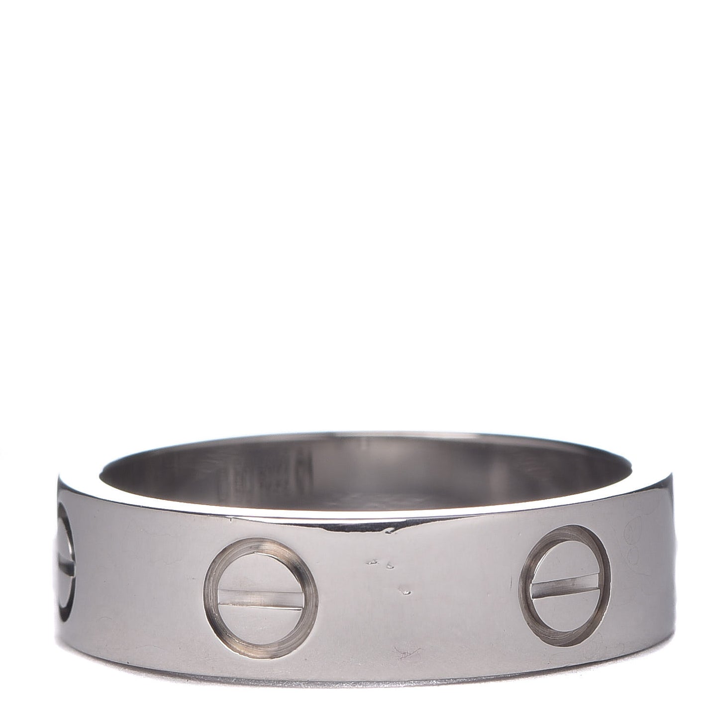 18K White Gold 5.5mm LOVE Ring 54 6.75