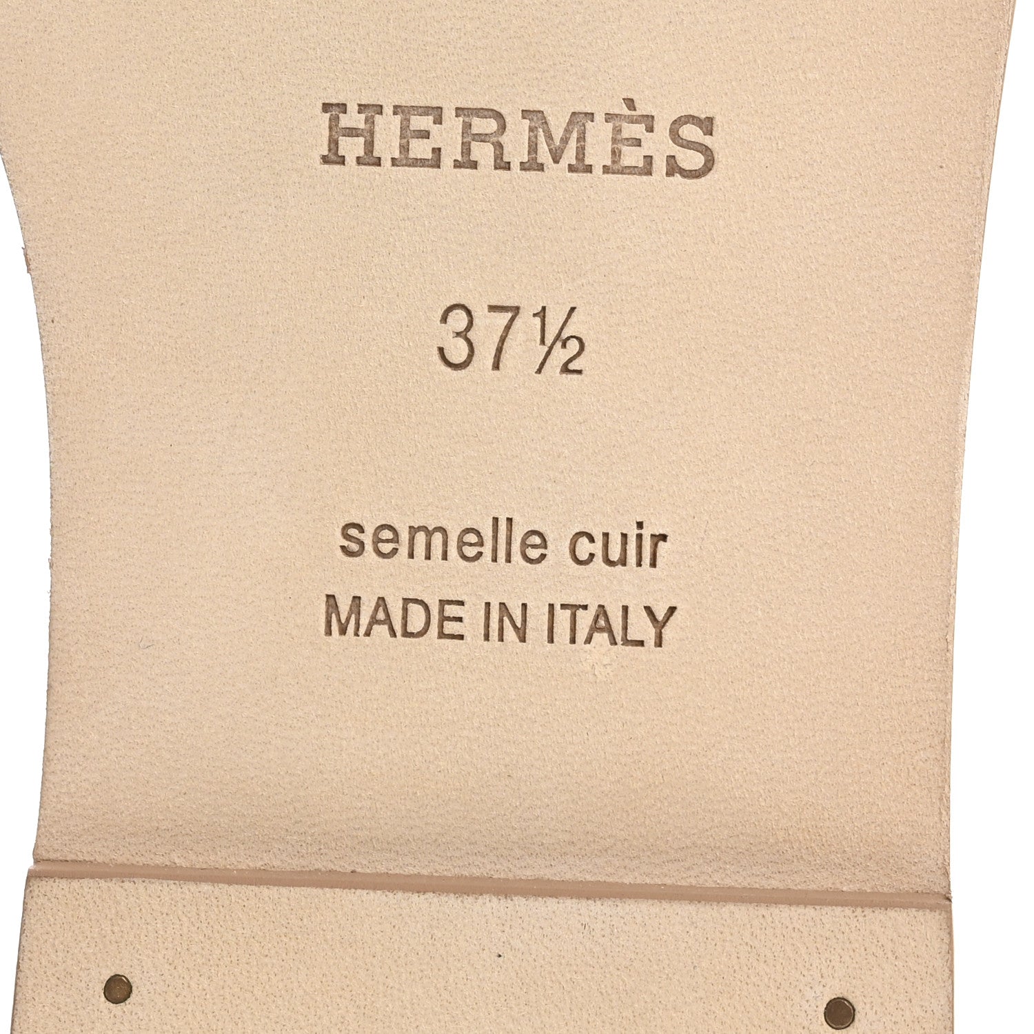 Hermes Epsom Oran Sandals 37.5 Beige Perlino 8 of 10