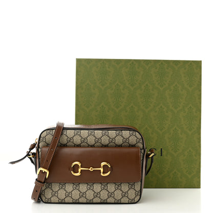 Gucci GG Supreme Monogram Small Horsebit 1955 Shoulder Bag Beige Brown Sugar 12 of 12