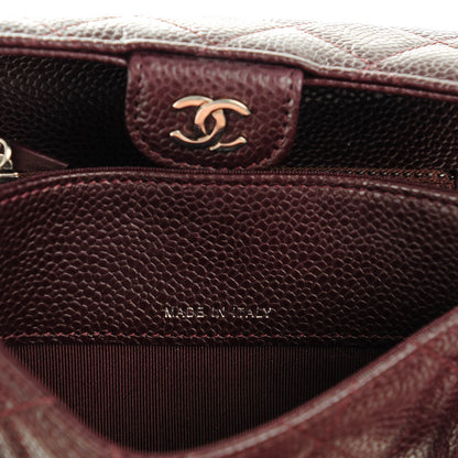 Chanel Caviar Quilted Small Flap Wallet Burgundy 7 of 8
