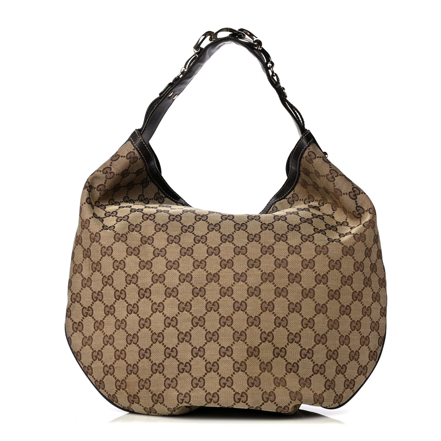 Gucci Monogram Large Wave Hobo Dark Brown 2 of 8