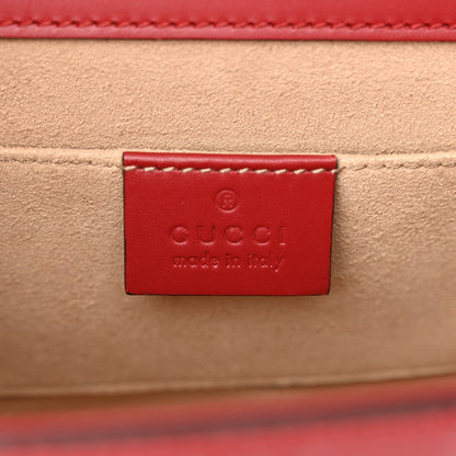 Gucci Guccissima Small Padlock Shoulder Bag Hibiscus Red 6 of 11