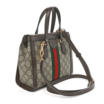 Gucci GG Supreme Monogram Small Ophidia Tote Bag Brown 2 of 11