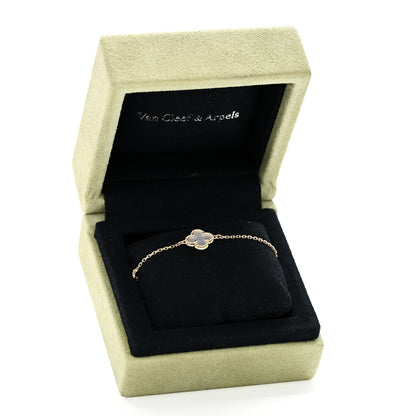 Van Cleef & Arpels 18K Yellow Gold Mother of Pearl Sweet Alhambra Bracelet 5 of 5